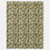 Couverture Polaire Chic Green Gold Throw Modern Botanical Luxe Look (Devant)