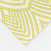 Couverture Polaire Chic Jaune Art Déco Scallops Grey Monogramme Nom (Coin)