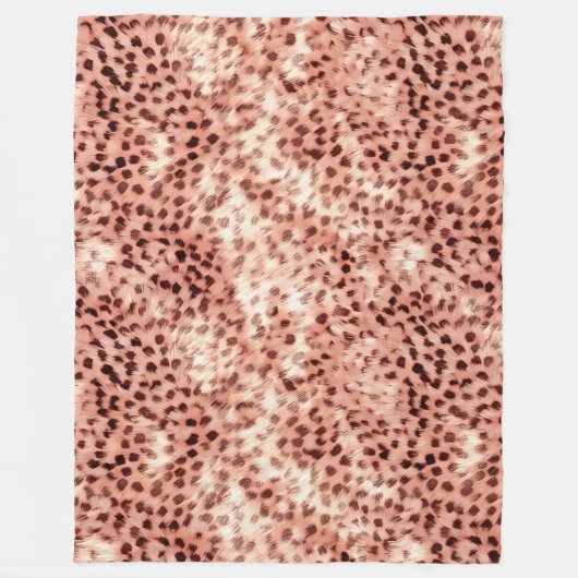 Couverture Polaire Chic Joli Rose Gold Leopard (Devant)