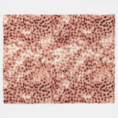 Couverture Polaire Chic Joli Rose Gold Leopard (Devant (Horizontal))