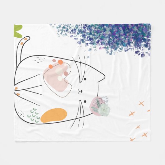 Couverture polaire Chic Kitty Dreams (Devant (Horizontal))
