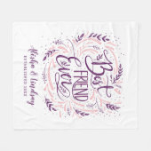 Couverture Polaire Chic Lettré À La Main Meilleur Ami Jamais Personna (Devant (Horizontal))