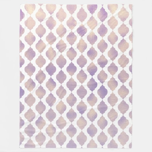 Couverture Polaire Chic Marocain Violet Motif Joli Glam (Devant)