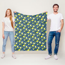 Chic Méditerranéen Rustique Citrons Feuille Bleue