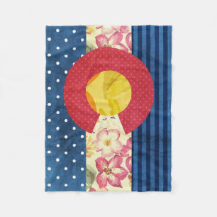Couverture Polaire Chic minable vintage du drapeau d'état du