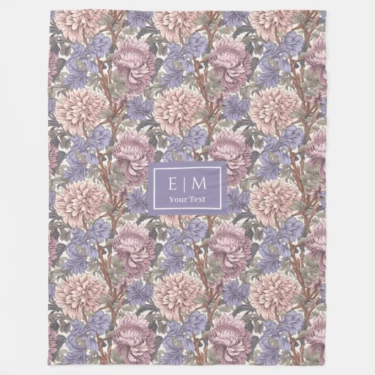 Couverture Polaire Chic Morris d'inspiration pastel rose violet (Devant)