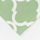 Couverture Polaire Chic Pastel Green Quatrefoil Jaune Nom Monogramme (Coin)