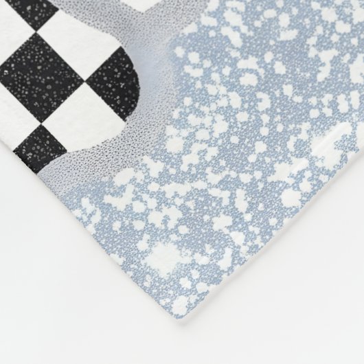 Couverture Polaire Chic Patchwork Suspicious Black Cat Gingham & Chec (Coin)