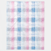 Couverture Polaire Chic Pink Blue Stripes (Devant)