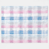 Couverture Polaire Chic Pink Blue Stripes (Devant (Horizontal))