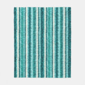 Couverture Polaire Chic rayé turquoise (Devant)