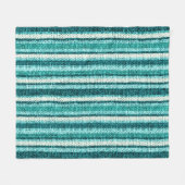 Couverture Polaire Chic rayé turquoise (Devant (Horizontal))