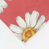 Couverture Polaire Chic Red White Daisy Flowers Birthday (Coin)