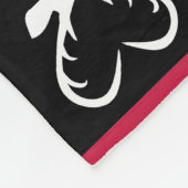 Couverture Polaire Chic Rouge rouge À damiers & Rennes Silhouettes (Coin)