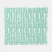 Couverture Polaire Chic Seafoam Green Personalized Name Collage (Devant (Horizontal))