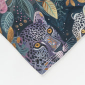 Couverture Polaire Chic teint rose léopard motif (Coin)