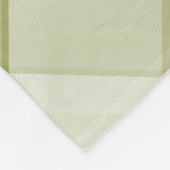 Couverture Polaire Chic Vert Plaid Avec Monogramme Diagonal Moderne (Coin)