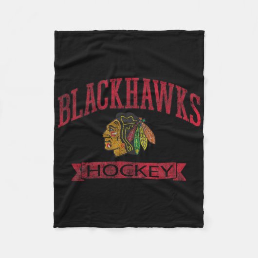 Couverture Polaire Chicago Blackhawks Vintage Hockey Gray Officially  (Devant)