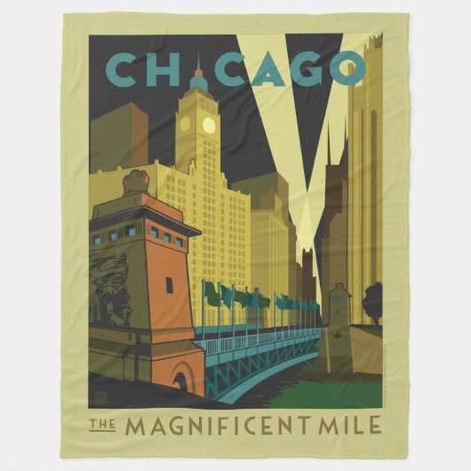Couverture Polaire Chicago, IL - Le Magnifique Mile (Devant)