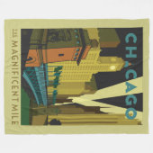 Couverture Polaire Chicago, IL - Le Magnifique Mile (Devant (Horizontal))