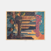 Couverture Polaire Chicago Skyline Riverfront (Devant (Horizontal))