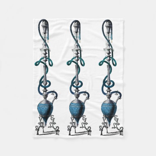 Couverture Polaire Chicha shisha, un narguilé fumeur turc (Devant)