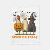 Couverture Polaire Chick Ou Traiter Drôle Poulet Halloween Costume Ch (Devant)