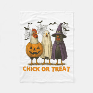 Couverture Polaire Chick Ou Traiter Drôle Poulet Halloween Costume Ch