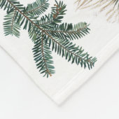 Couverture Polaire Chickadee Bird À feuillage persistant Joyeux Noël (Coin)