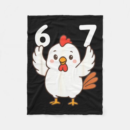 Couverture Polaire Chicken 67 Meme Six Seven Funny Gen Alpha  (Devant)