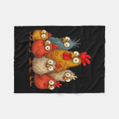 Couverture Polaire Chicken Art Crazy Chicken For Men Women Kid Boy Fa (Devant (Horizontal))