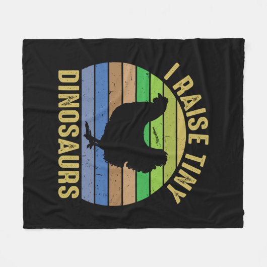 Couverture Polaire Chicken Art I Raise Tiny Dinosaurs (Devant (Horizontal))