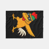 Couverture Polaire Chicken Dab Meme Animal Dance Funny For Men Women  (Devant (Horizontal))