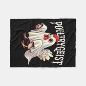 Couverture Polaire Chicken Ghost Ultrygeist Funny Halloween Farmer (Devant (Horizontal))