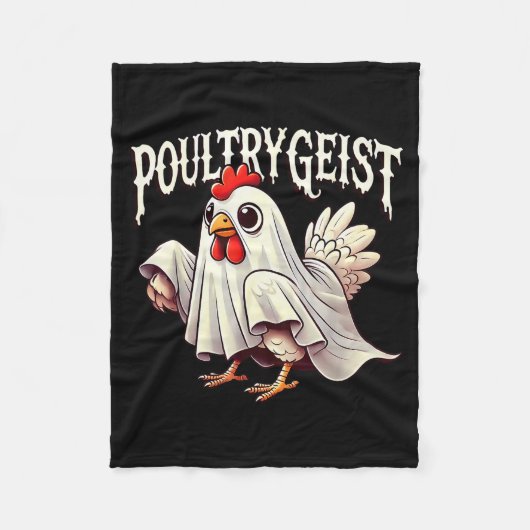 Couverture Polaire Chicken Ghost Ultrygeist Funny Halloween Farmer (Devant)