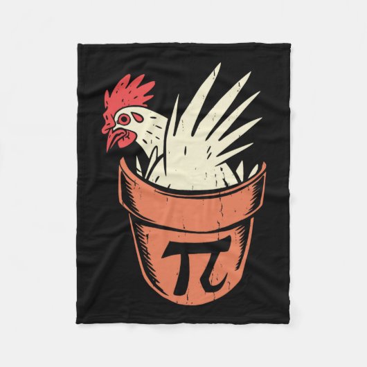 Couverture Polaire Chicken Pot Pi Prof de maths drôle Pun Pi Day (Devant)