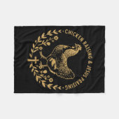 Couverture Polaire Chicken Raising &amp; Jesus Praising Shirt Men Wom (Devant (Horizontal))