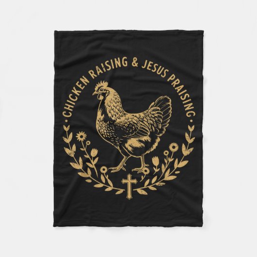 Couverture Polaire Chicken Raising &amp; Jesus Praising Shirt Men Wom (Devant)