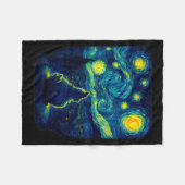 Couverture Polaire Chicken Starry Funny Night Van Gogh Farm Lover Gir (Devant (Horizontal))
