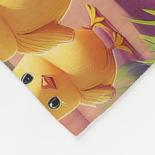 Couverture Polaire Chicks in Barnyard Happy Spring  (Coin)