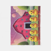 Couverture Polaire Chicks in Barnyard Happy Spring  (Devant)