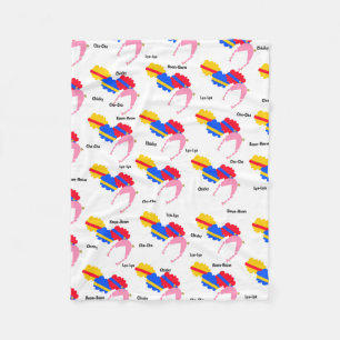 Couverture Polaire Chicky, Cha-Cha, Boom-Boom, Lya-Lya