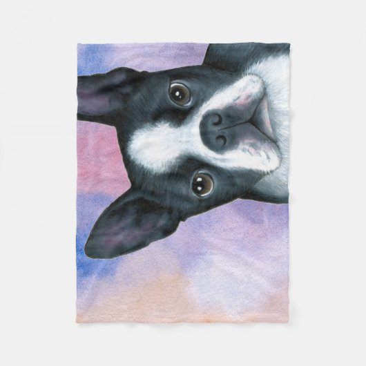 Couverture Polaire Chien 128 Boston Terrier (Devant)