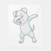 Couverture Polaire Chien à Hip hop Dance Dab (Devant)