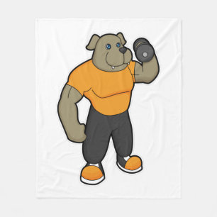 Couverture Polaire Chien à la condition physique avec Dumbbell