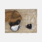 Couverture Polaire Chien Au Vin Boxer (Devant (Horizontal))