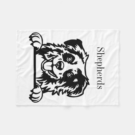 Couverture Polaire chien australien Shepherd (Devant (Horizontal))