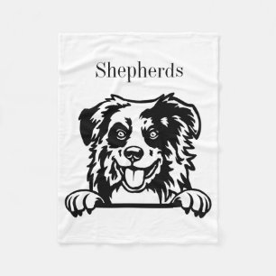 Couverture Polaire chien australien Shepherd