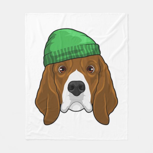 Couverture Polaire Chien avec Beanie (Devant)