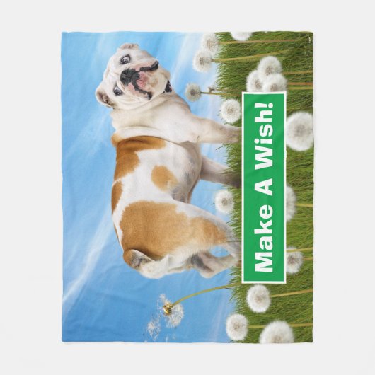 Couverture Polaire Chien avec Dandelion (Devant)